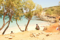 The idyllic Kolokytha beach in Crete