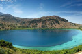 Panoramic view of lake Kournas in Crete