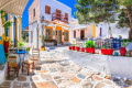 Cobblestoned square on the village of Lefkes