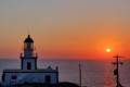 Sunset with a view of the Akrotiri Lighthouse