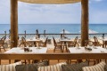 View of the sea from one of Costa Navarino's many coffee bars