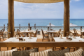 View of the sea from one of Costa Navarino's many coffee bars