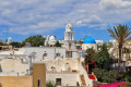 The village of Megalochori in Santorini
