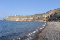 The beach of Mesa Pigadia in Santorini is a favorite among locals