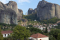 Panoramic view of the town of Kalambaka near the valley of Meteora