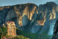 The Holy Monastery of Rousanou and the unique rock formations, Meteora