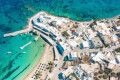 The village of Pollonia on the Northeast edge of Milos