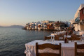 Mykonos offers ample opportunity for romantic sunset dinners overlooking the Aegean Sea