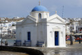 Cycladic chapel in the capital of Mykonos