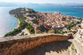 Panoramic view of Nafplion from on top the fortress of Palamidi