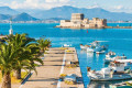 The waterfront of Nafplion and the catle of Bourtzi