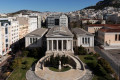 Beautiful neoclassical architecture in the National Library of Greece