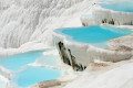 Gorgeous landscape of natural pools in Pamukkale