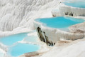 Gorgeous landscape of natural pools in Pamukkale