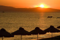 Sunset at the beach in Naxos