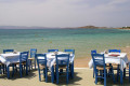 Traditional fish tavern by the sea in Naxos