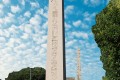 View of the Obelisk of Theodosius at the Roman Hippodrome in Istanbul, Turkey