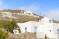 A true Cycladic feel in Folegandros, where old windmills lazily sweep the Aegean winds