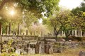 Ancient ruins at the archaeological site of Olympia, Greek mainland