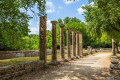 Ancient ruins of the archaeological site of Olympia, Peloponnese