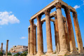 The Temple of Olympian Zeus lies just a sort distance away from the main square of Athens