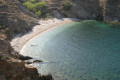 Aerial view of a wonderful beach in Naxos