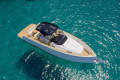 The Pardo38 floating in blue-green waters
