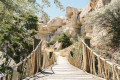 Wooden bridge on the Pigeon Valley trail in Cappadocia