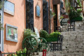 Charming alley full of cafes in Plaka, Athens