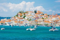 How the Poros waterfront looks as you are approaching the island