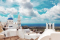 The Santorinian village of Pyrgos