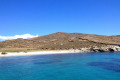 Pristine white sandy beach in Rinia