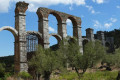 Roman aqueduct between olive trees, Lesvos island