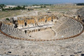 Theater ruins in ancient Hierapolis, in Pamukkale
