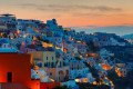 Sunrise on the picturesque village of Oia in Santorini