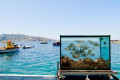 Fish tavern by the water in Santorini