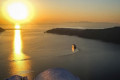 A stunning sunset in Santorini