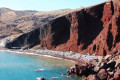 The famous Red volcanic beach of Santorini