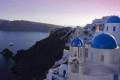 The town of Fira, perched on a cliff in Santorini