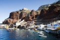 The bay of Ammoudi in Santorini is a great place for a secluded dinner