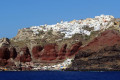 Approaching the port of Santorini