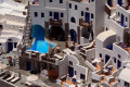 Aerial view of Fira hotels