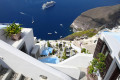 View of the caldera from the winding alleys of Fira