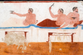 Ancient Greeks loved wine as seen in this fresco