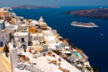 Beautiful view of the Aegean Sea from Fira, Santorini