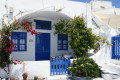 Traditional Cycladic architecture on display in Imerovigli, Santorini