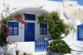 Cycladic architecture on display in a house on Imerovigli, Santorini