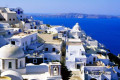 Beautiful view of Fira with the caldera on the background