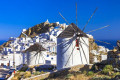 Cycladic windmills and white-washed houses in Serifos