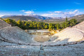 View from the top of the stands in the Theater of Epidaurus